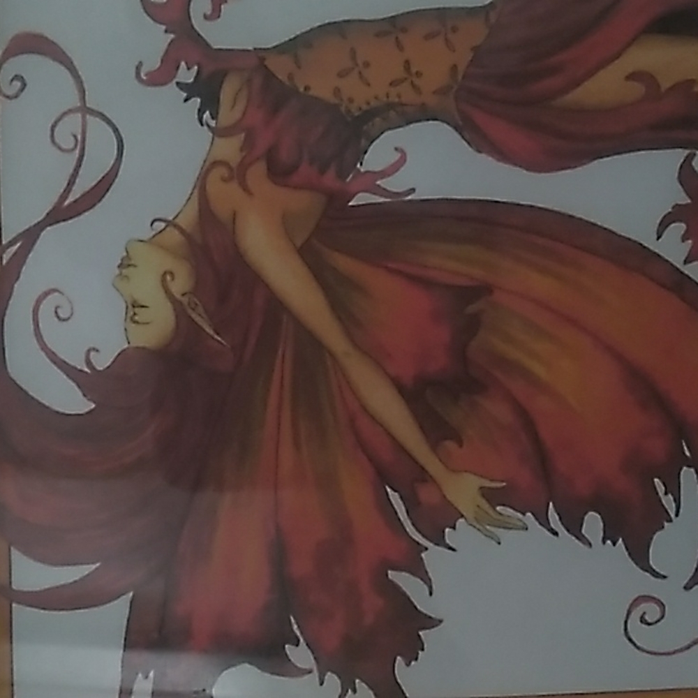 Fire dance print framed - Picture 3 of 5